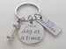 "One Day At A Time" & "No Excuses" Fitness Encouragement Keychain with Weight Charm, Health Keychain by Jewelry Everyday