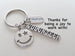 Volunteer Appreciation Keychain, Smiley, Volunteer, and Thank You Charm Keychain - Thanks for being a joy to work with! by Jewelry Everyday