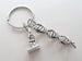 DNA Molecule Double Helix Keychain with Microscope Charm, Science Keychain, Graduate Student Keychain by Jewelry Everyday