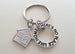 A House Charm Keychain with a "There's No Place Like Home" Ring Charm, Realtor or First Time Home Buyer Keychain by Jewelry Everyday
