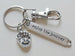 Baseball or Softball Keychain with Baseball Mitt Charm, Enjoy the Journey Charm, and Swivel Clasp, Team Player Keychain