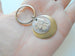 Custom Engraved Brass Disc Keychain with Nickel & Brass Infinity Charm, 21 Year Anniversary Gift Keychain, Personalized Key Chain by Jewelry Everyday