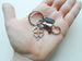 Clover Charm Keychain with Swivel Clasp and Thank You Charm, Employee Appreciation Gift, Volunteer Thank you Gift