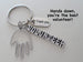 Volunteer Charm Keychain with Hand Charm, Volunteer Charm, and Thank You Charm, Volunteer Appreciation Keychain by Jewelry Everyday