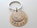 Custom Engraved Brass Disc Keychain with Nickel & Brass Infinity Charm, 21 Year Anniversary Gift Keychain, Personalized Key Chain by Jewelry Everyday