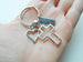 Cross Charm Keychain with Heart Charm & Word Tag Charm, Religious Keychain (Faith Tag)