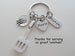 Serving Spatula Charm Keychain with Plate Charm, Hero Heart Charm, and Thank You Charm; Food Server, School Lunch Serving Staff Appreciation Keychain