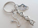 DNA Molecule Double Helix, Mask & Stethoscope Charm Keychain, Medical Geneticists Keychain, Science Keychain by Jewelry Everyday