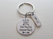 I am Me Perfectly Imperfect Disc Keychain with Love Tag Charm, Encouragement Keychain by Jewelry Everyday