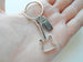 Guitar Player Charm Keychain with a Guitar Shaped Charm and I Can Charm