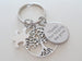 Thanks for Helping Me Grow Engraved Disc with Tree & Puzzle Charm Keychain Gift, Teacher or Therapist Appreciation by Jewelry Everyday