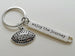 Football Charm Keychain with Enjoy the Journey Charm; Football Team Player Keychain