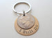 Custom Engraved Brass Disc Keychain with Nickel & Brass Infinity Charm, 21 Year Anniversary Gift Keychain, Personalized Key Chain by Jewelry Everyday