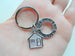 A House Charm Keychain with a "There's No Place Like Home" Ring Charm, Realtor or First Time Home Buyer Keychain by Jewelry Everyday