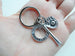 Baseball or Softball Keychain with Baseball Mitt Charm, Baseball Bat Charm, and a "There's No Place Like Home" Ring Charm, Team Player Keychain