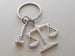 Law Scales Charm Keychain with Gavel Charm, Paralegal Charm Keychain