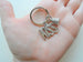 Thimble Keychain with Kiss Word Charm - Peter Pan's Kiss by Jewelry Everyday
