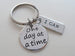 "I can" & "One Day At A Time" Charm Encouragement Keychain by Jewelry Everyday