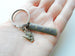 Bronze ASL I Love You Hand Charm Keychain with 19 Tally Marks Engraved Tag, For Couples 19 Year Anniversary