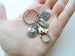 Physical Therapist Appreciation Keychain with World Globe Charm, PT Heart Charm, Thank You Charm, and Swivel Clasp