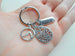 Yoga Keychain, Namaste Tag Charm, Teardrop Lotus Flower Charm, and Downward Dog Pose Charm by Jewelry Everyday