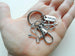 Nurse or Medical Staff Charm Keychain with Stethoscope Charm, Clover Charm, Thank You Charm & Swivel Clasp; Doctor Office or Hospital Staff Keychain