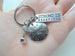 "One Day At A Time" & "Strong is Beautiful" Fitness Encouragement Keychain with Weight Charm, Health Keychain by Jewelry Everyday
