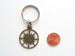 Bronze Sun Compass Keychain - I'd Be Lost Without You; Couples Keychain, Custom Engraved Tag Option by Jewelry Everyday