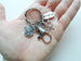 Police Officer Appreciation Keychain, Police Badge Charm Keychain, Clover Charm, Thank You Charm & Clasp, School or Community Security Guard Thank You Keychain