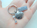 "One Day At A Time" & "No Excuses" Fitness Encouragement Keychain with Weight Charm, Health Keychain by Jewelry Everyday