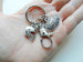 Football Charm Keychain with Football Charm, Helmet Charm & Swivel Clasp; Football Team Player Keychain
