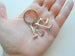 Law Scales Charm Keychain with Gavel Charm, Paralegal Charm Keychain