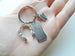 Custom Keyboard & Head Set Charm Keychain with Letter Charm; Call Center Employee Thank You Keychain, Staff, Team Appreciation Keychain
