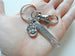 Baseball or Softball Keychain with Baseball Mitt Charm, Enjoy the Journey Charm, and Swivel Clasp, Team Player Keychain