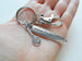 Tennis Charm Keychain with Tennis Racquet Charm, Enjoy the Journey Charm & Swivel Clasp; Graduate Keychain, Tennis Player or Coach Keychain