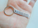 Custom Engraved Coordinates Small Stainless Steel Keychain Tag, Anniversary Gift Keychain