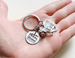 Personalized Movie & Film Keychain with Reel Charm, Movie Camera Charm and Steel Disc Engraved with Clapboard & Custom Text, Gift for Videographer, Producer or Actor