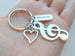 Treble Clef, Believe, & Heart Charm Keychain, Musician Keychain, Music Teacher, School Staff, or Volunteer by Jewelry Everyday