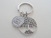 A Family's Love is Forever Saying Disc & Tree Keychain, Family Reunion or Family Gift by Jewelry Everyday
