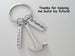 Appreciation Gift Hammer Ruler Keychain - Thanks for Helping Me Build My Future by Jewelry Everyday