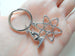 Atom & Microscope Keychain, Science Keychain, Physics Keychain, Chemistry Keychain, Microbiologist Gift by Jewelry Everyday