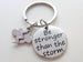 Be Stronger Than the Storm Keychain, Encouragement Keychain by Jewelry Everyday