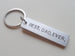 "Best Dad Ever" Engraved Aluminum Tag Keychain; Father's Keychain by Jewelry Everyday
