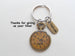 Bronze Clock Keychain, Volunteer Appreciation Gift - Thanks For Giving Us Your Time by Jewelry Everyday