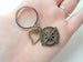 Bronze Open Metal Compass Keychain with Heart Charm - I'd Be Lost Without You by Jewelry Everyday