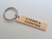 8 Year Anniversary Gift - Bronze Tag Keychain Engraved with "8 Years & Counting" by Jewelry Everyday