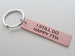 Personalized Copper Tag Custom Engraved Keychain, Couples Anniversary Gift Keychain