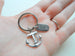 Double BFF Anchor Keychains - You're the Anchor in My Life; Best Friends Keychains by Jewelry Everyday