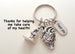 Heart & Microscope Medical Charm Keychain, Doctor Office Gift, Hospital Staff Gift, Thank you Gift by Jewelry Everyday