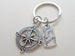 Find Joy in the Journey Open Compass Keychain - Graduation Gift Keychain, Couples Gift Keychain by Jewelry Everyday
